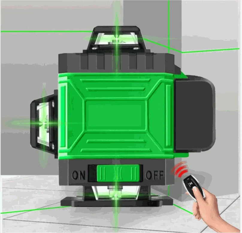 4D Laser Level with 16/12 Lines and 360° Green Beams - Image 4