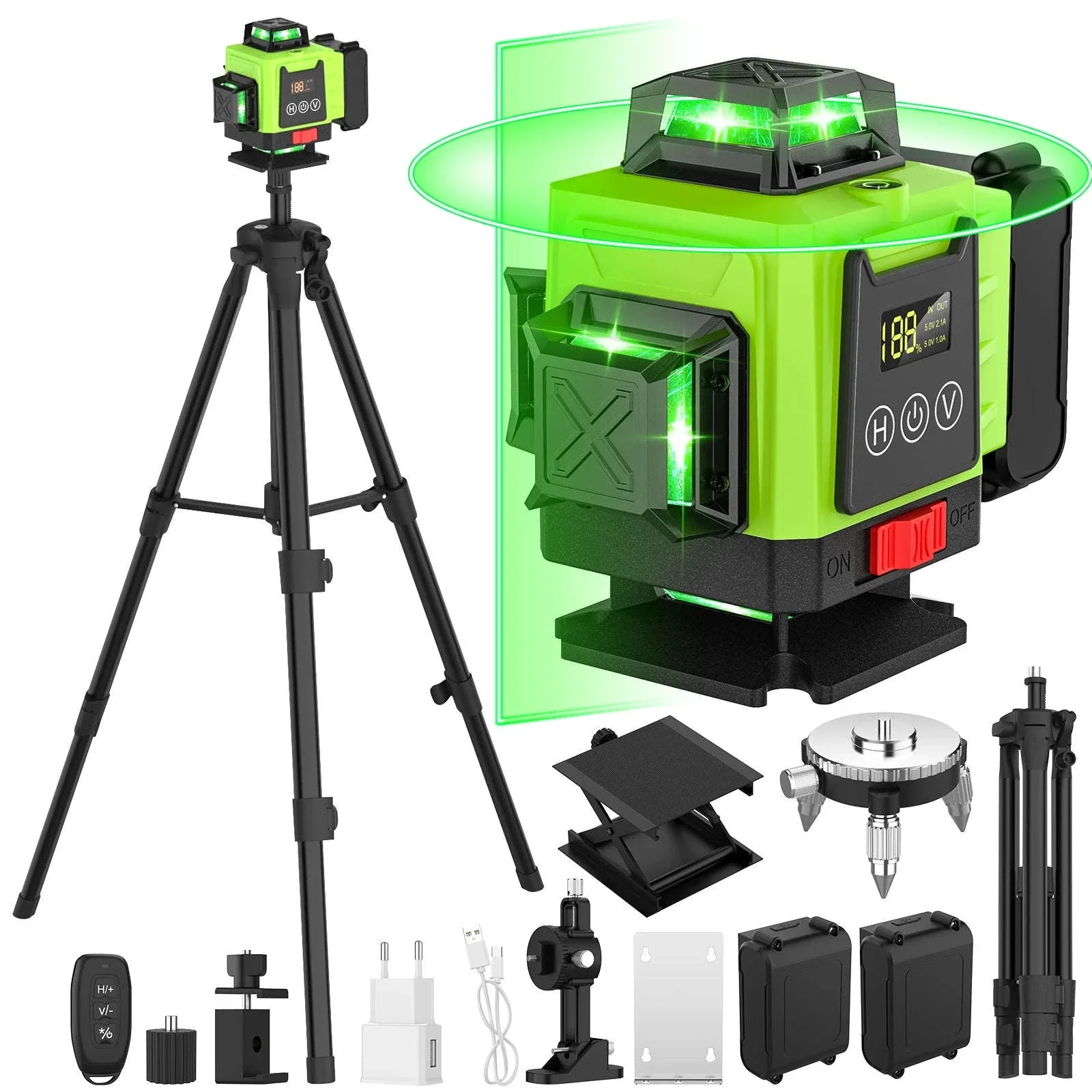 4D Laser Level with 360° Green Beam Projection - Image 15