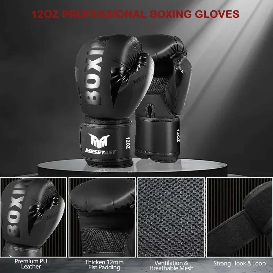 4ft Heavy Punching Bag Set with Gloves for Home Boxing Training - Image 3