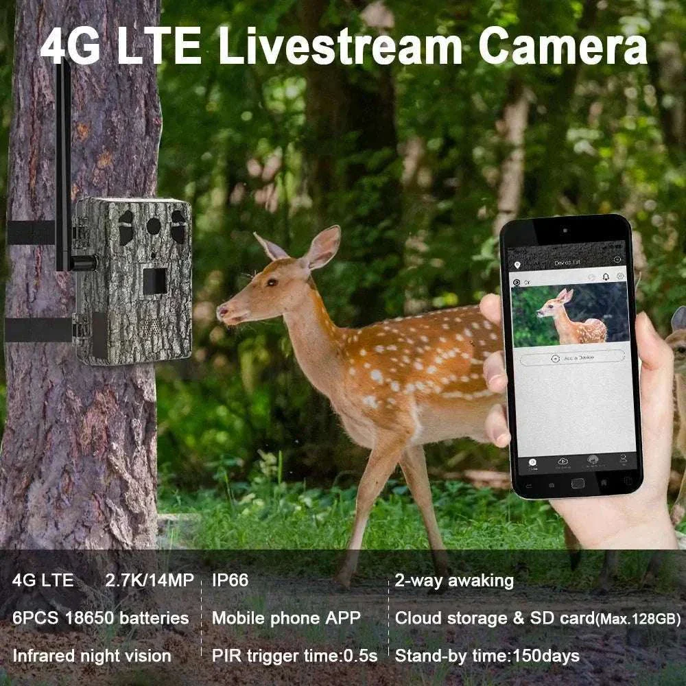 4G LTE Hunting Trail Camera with Solar Panel for Remote Wildlife Monitoring - Image 2