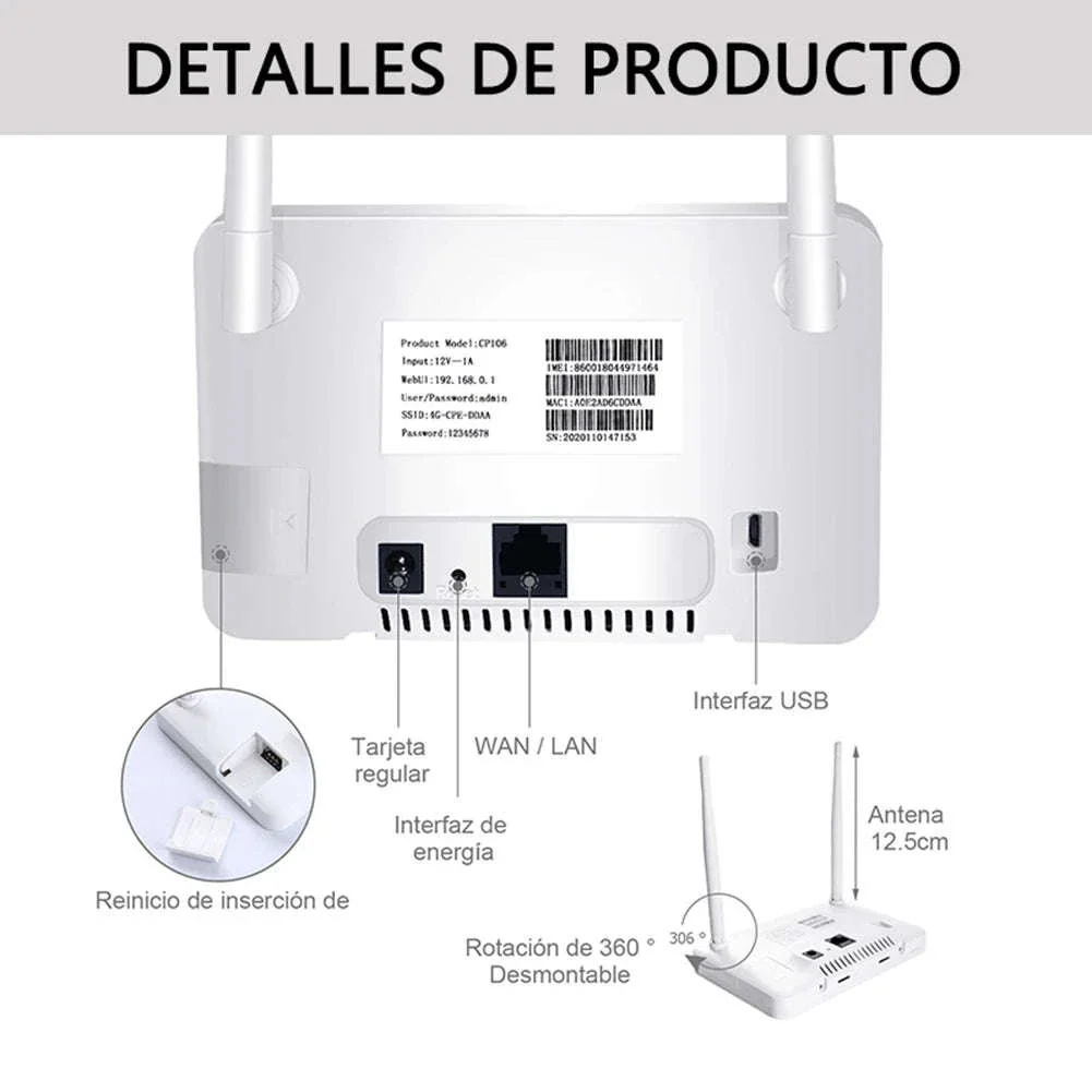 4G Wireless Router with SIM Card Slot for Home and Travel - Image 4