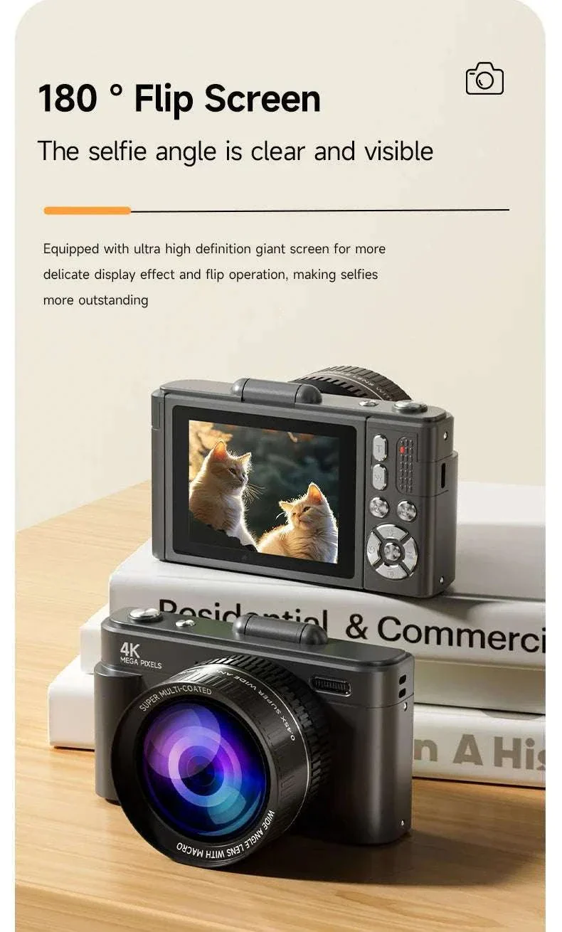 4K 64MP Retro Compact Digital Camera with 18X Zoom - Image 12