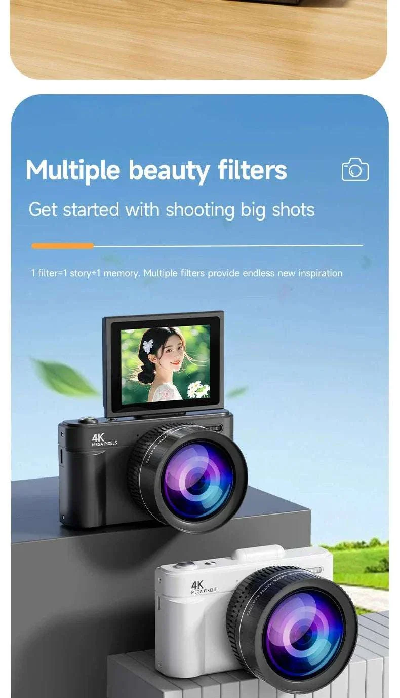 4K 64MP Retro Compact Digital Camera with 18X Zoom - Image 15