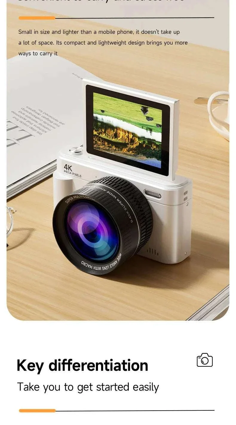 4K 64MP Retro Compact Digital Camera with 18X Zoom - Image 21