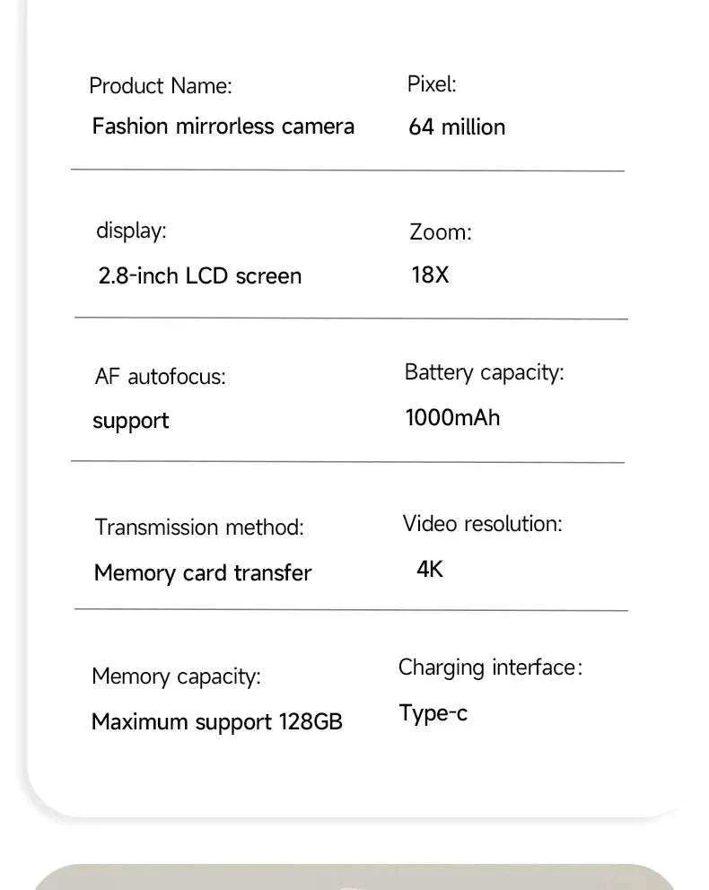 4K 64MP Retro Compact Digital Camera with 18X Zoom - Image 23