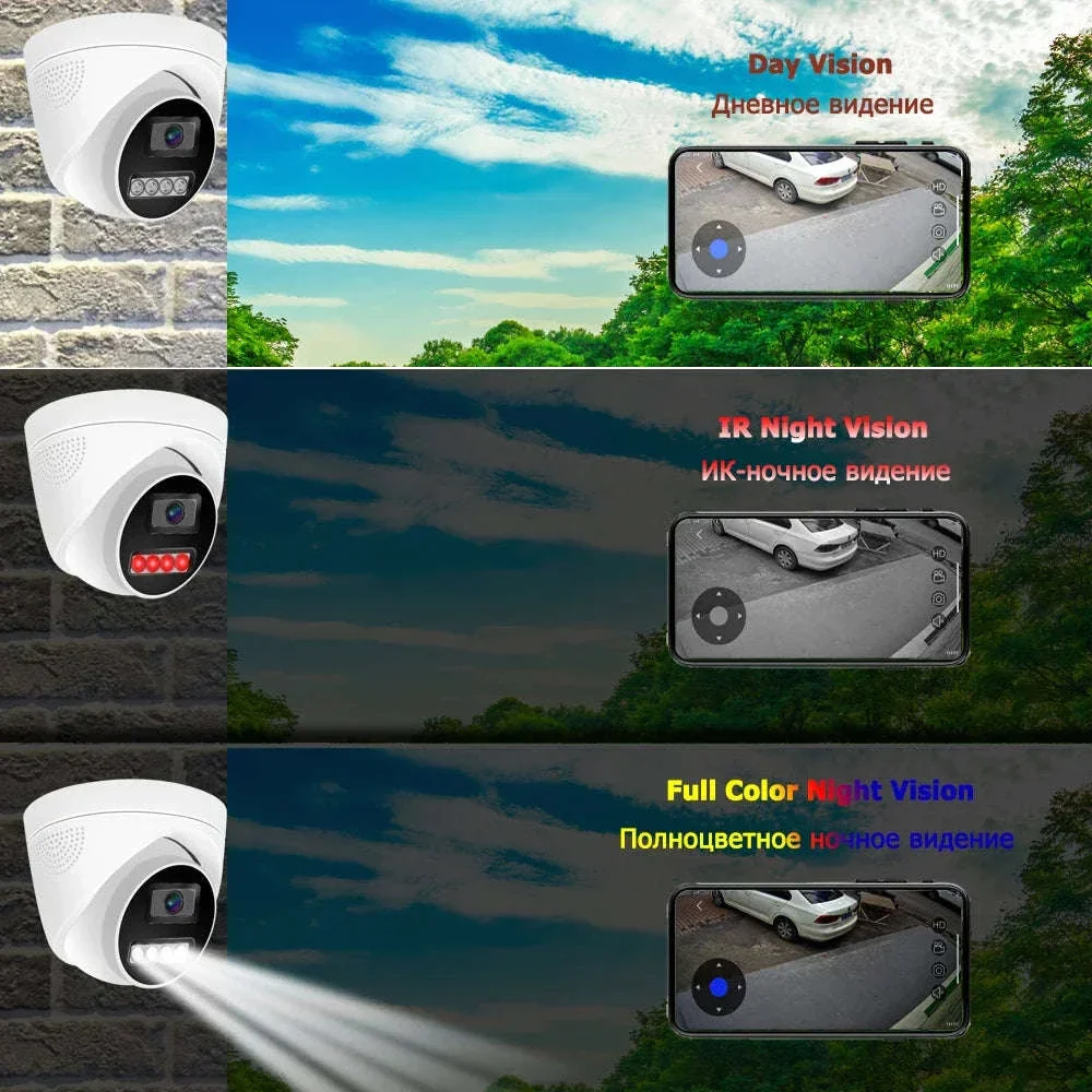 4K 8MP PoE IP Dome Security Camera with Full-Color Night Vision - Image 3