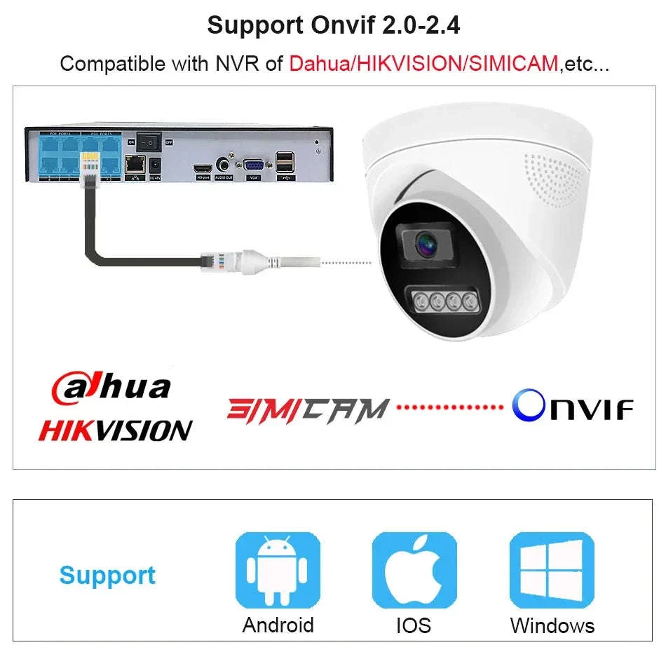 4K 8MP PoE IP Dome Security Camera with Full-Color Night Vision - Image 5