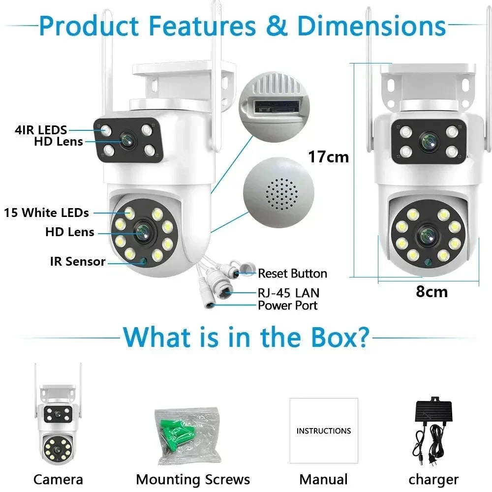 4K 8MP Dual Lens PTZ WiFi Security Camera with AI Auto Tracking - Image 8