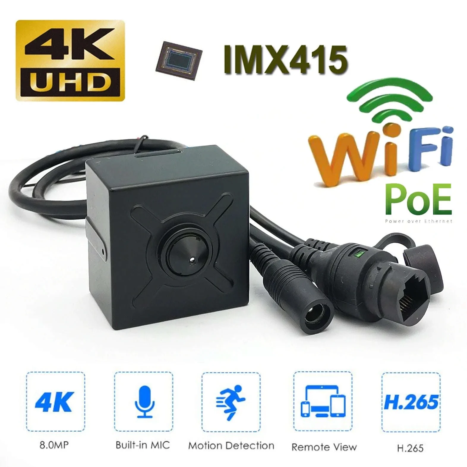 4K 8MP PoE Mini IP Camera with Starlight Sensor