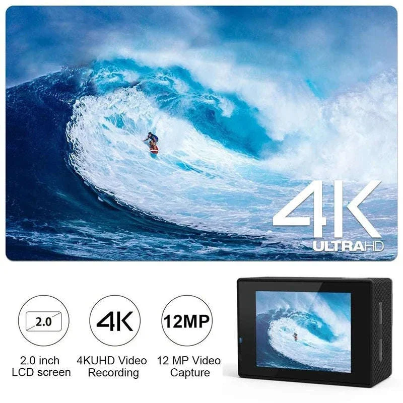 4K Underwater Action Camera with WiFi, Loop Recording - Image 3