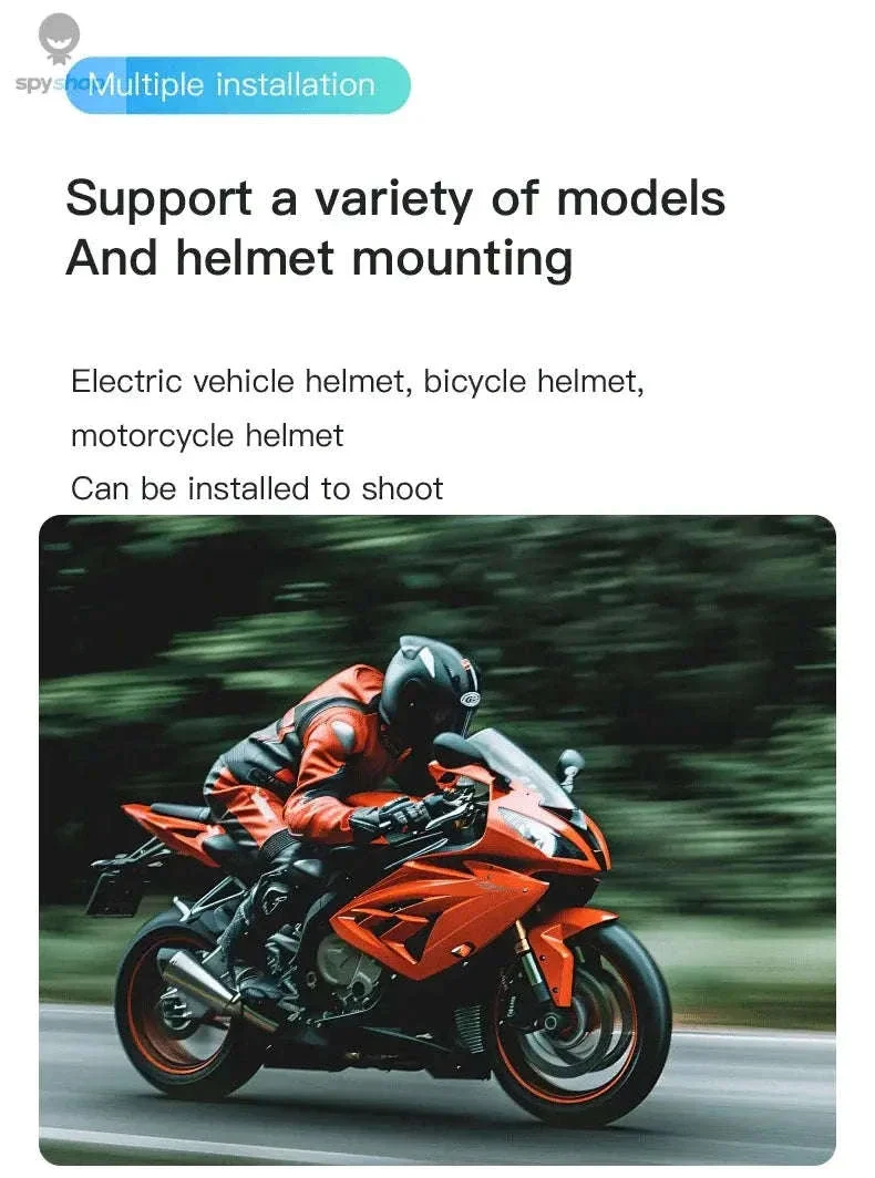 Mini 4K Action Bike Camera for Helmet and Handlebar POV - Image 21