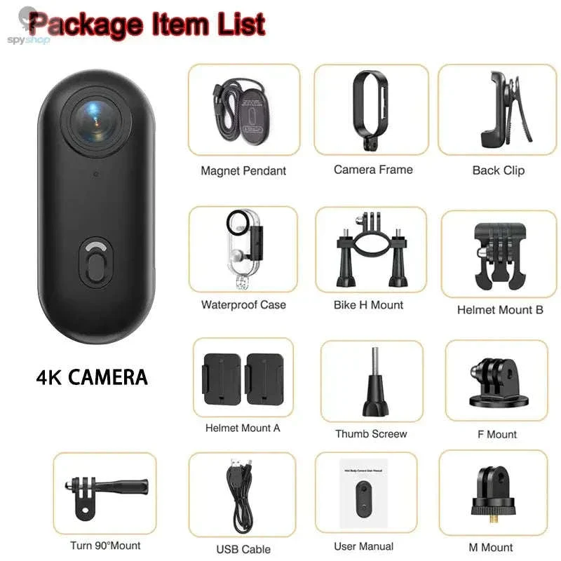 Mini 4K Action Bike Camera for Helmet and Handlebar POV - Image 29