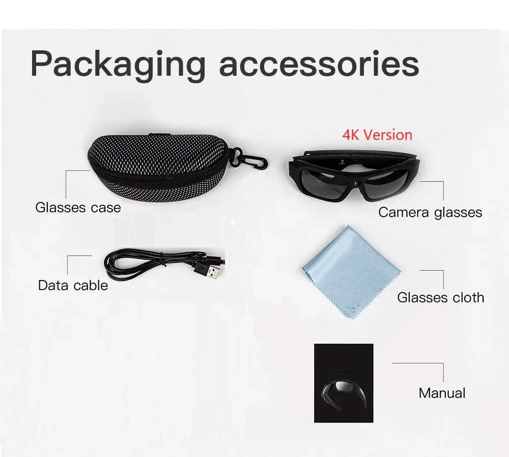 4K HD Camera Glasses with 120-Min Recording & Hands-Free Video - Image 18