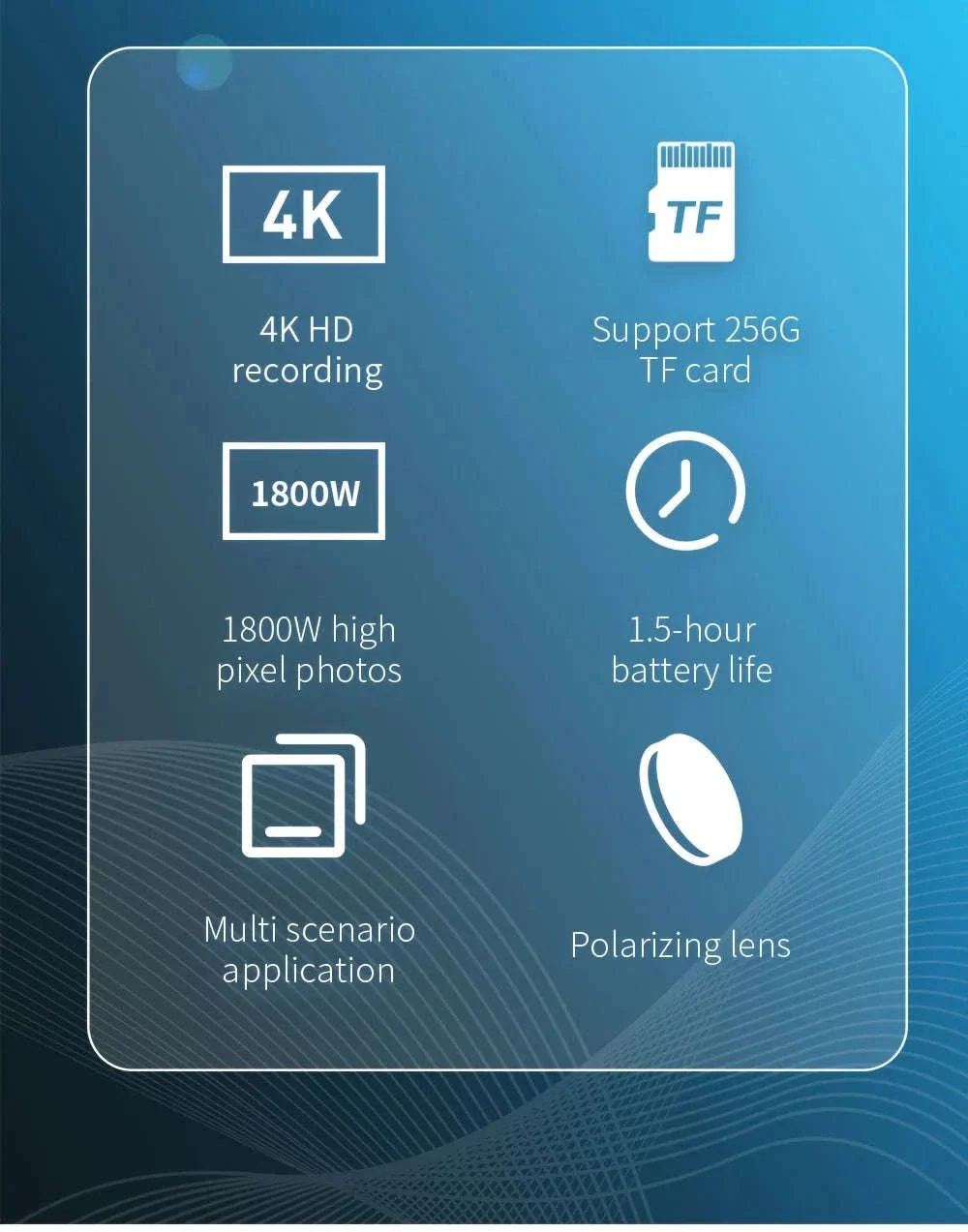 4K HD Camera Glasses with 120-Min Recording & Hands-Free Video - Image 9