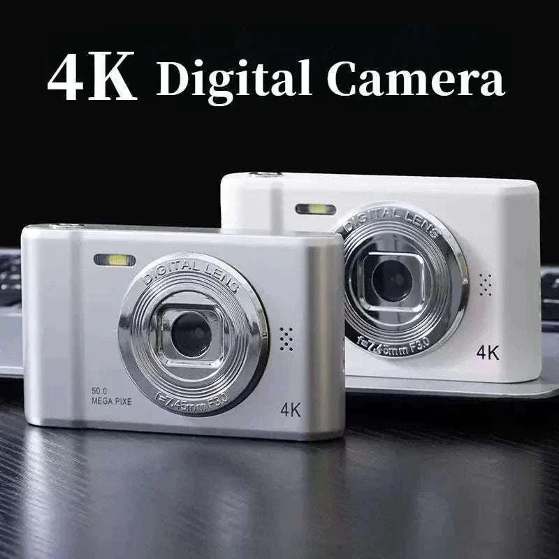 50MP 4K Digital Camera with Zoom and 2.4" Screen