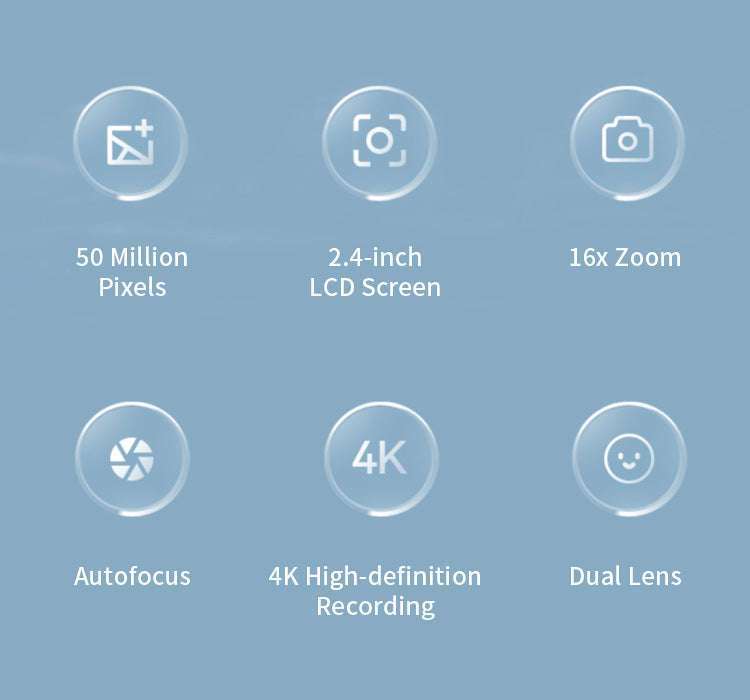 50MP 4K Digital Camera with Zoom and 2.4" Screen - Image 8