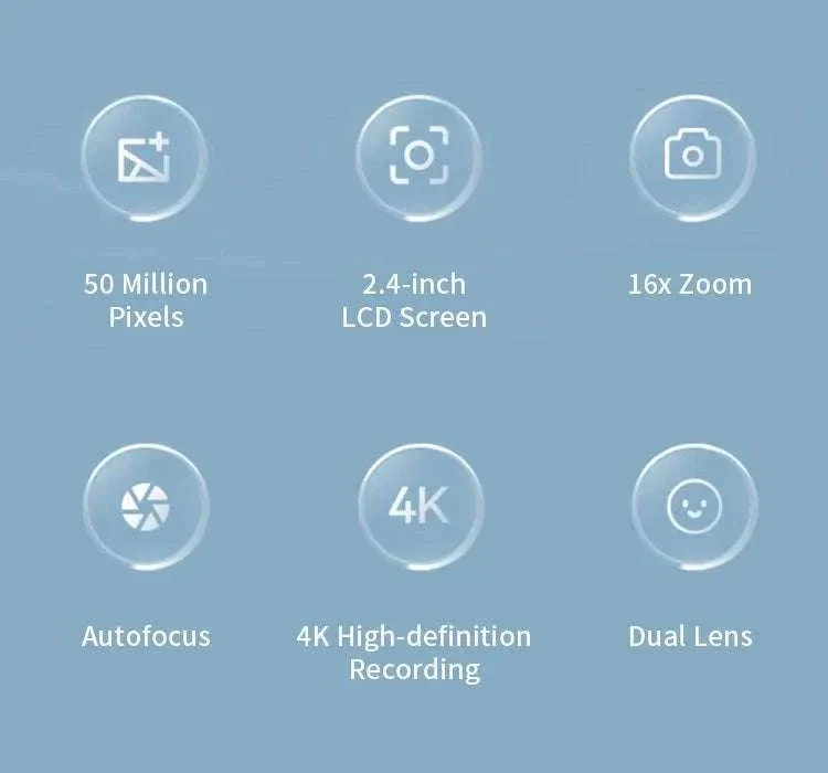 50MP 4K Digital Camera with Zoom and 2.4" Screen - Image 9