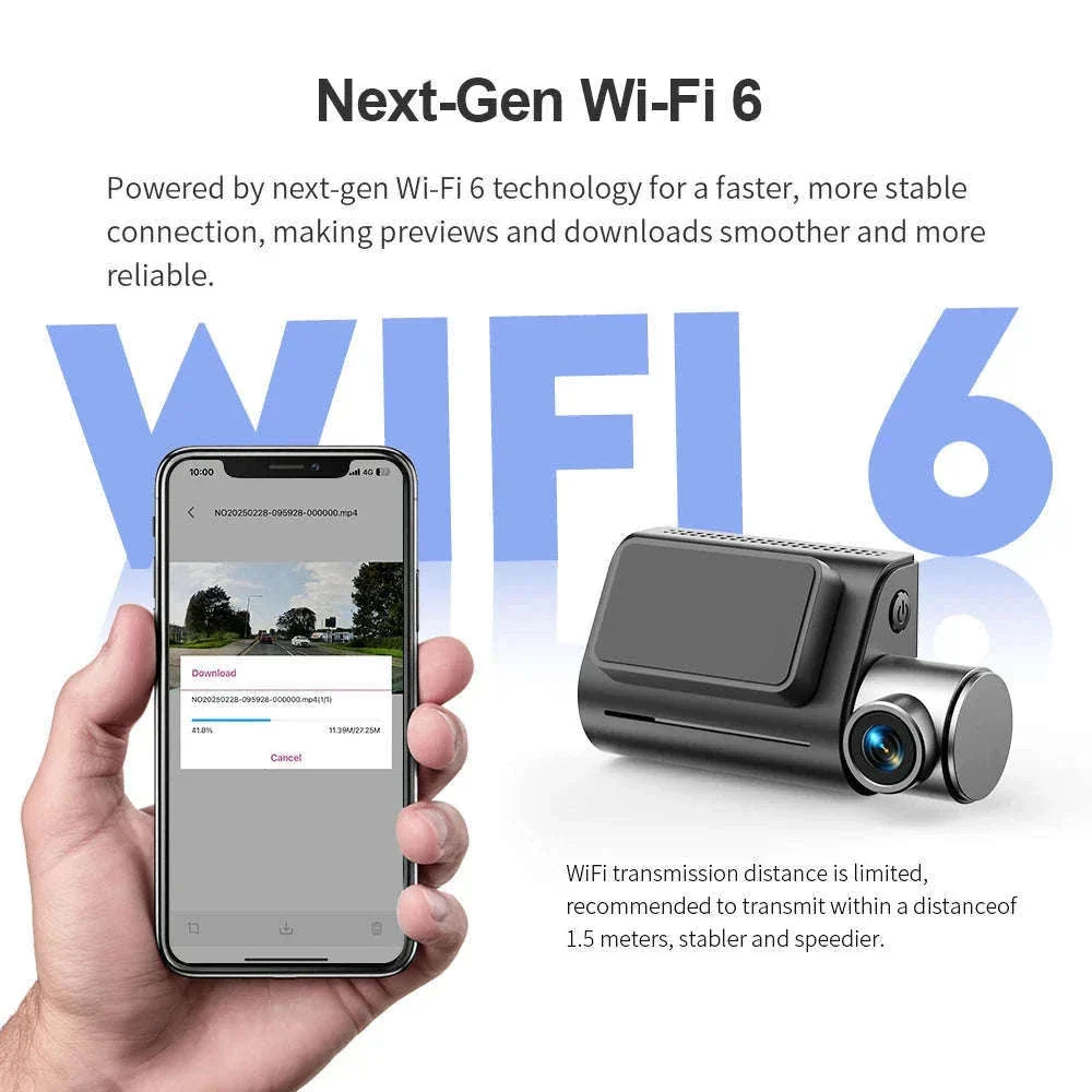 4K Dual Dash Cam with Front & Rear Camera, GPS, WiFi 6 and Voice Control - Image 3