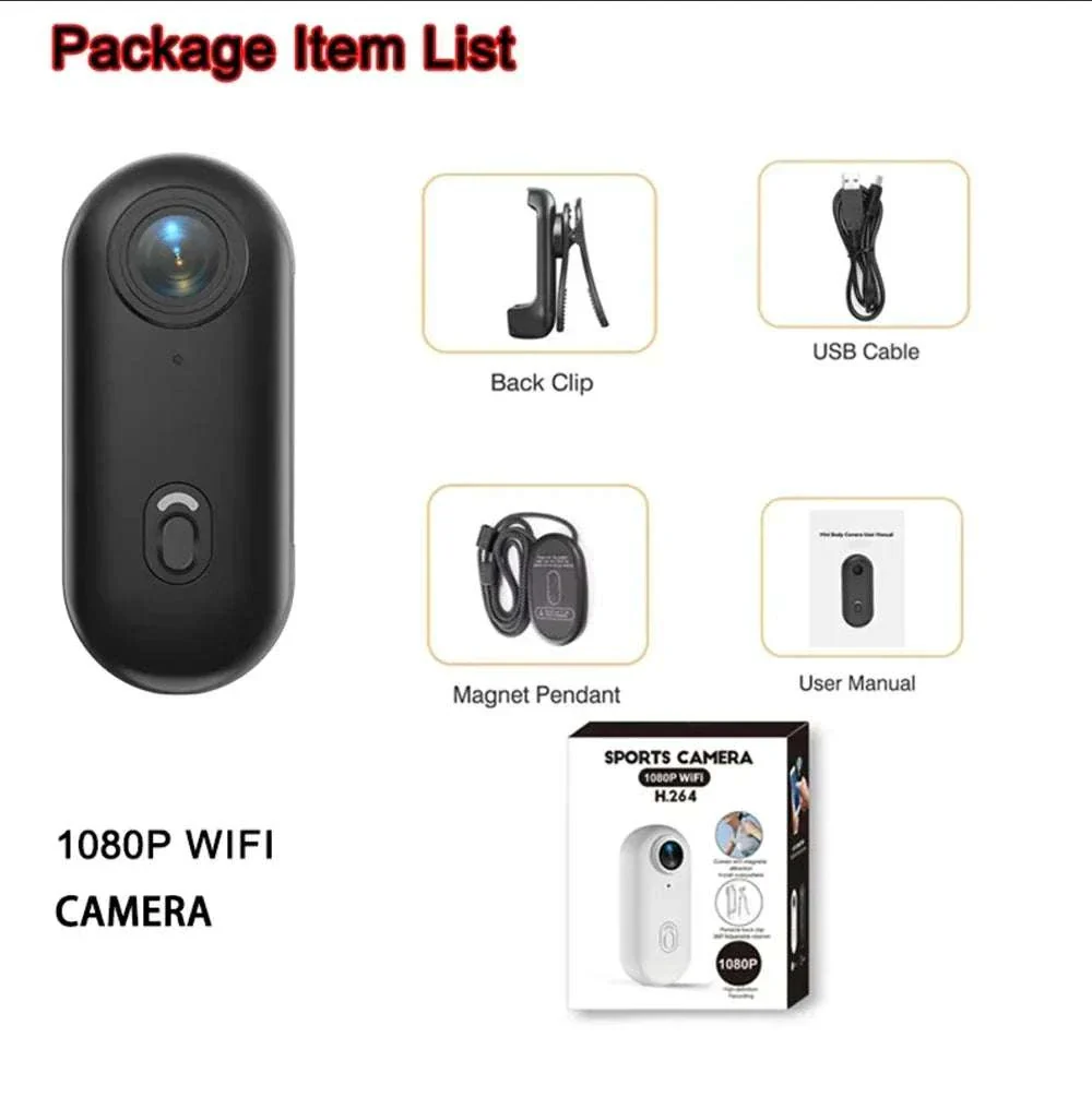 Mini 4K Action Camera with WiFi, Waterproof Helmet Body Cam - Image 27