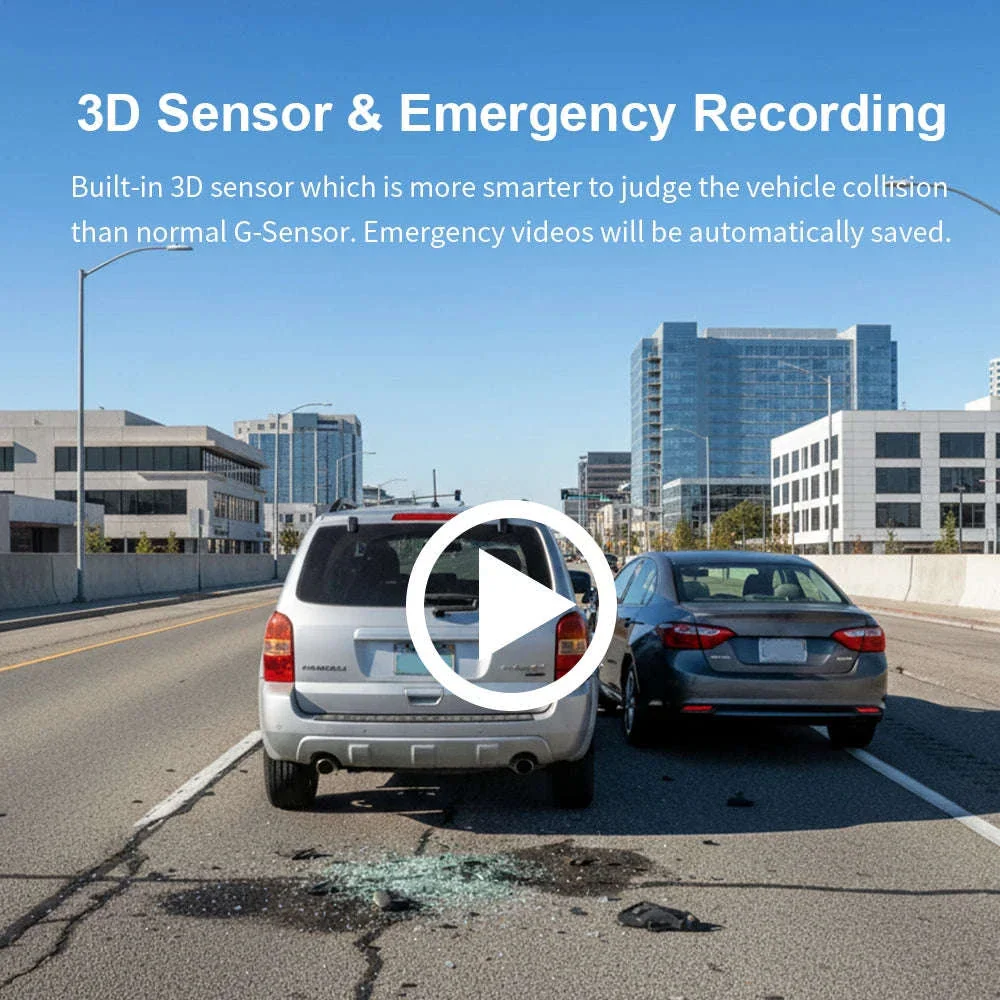 4K Front & Rear Dash Cam with GPS, WiFi 6 & Voice Control - Image 6