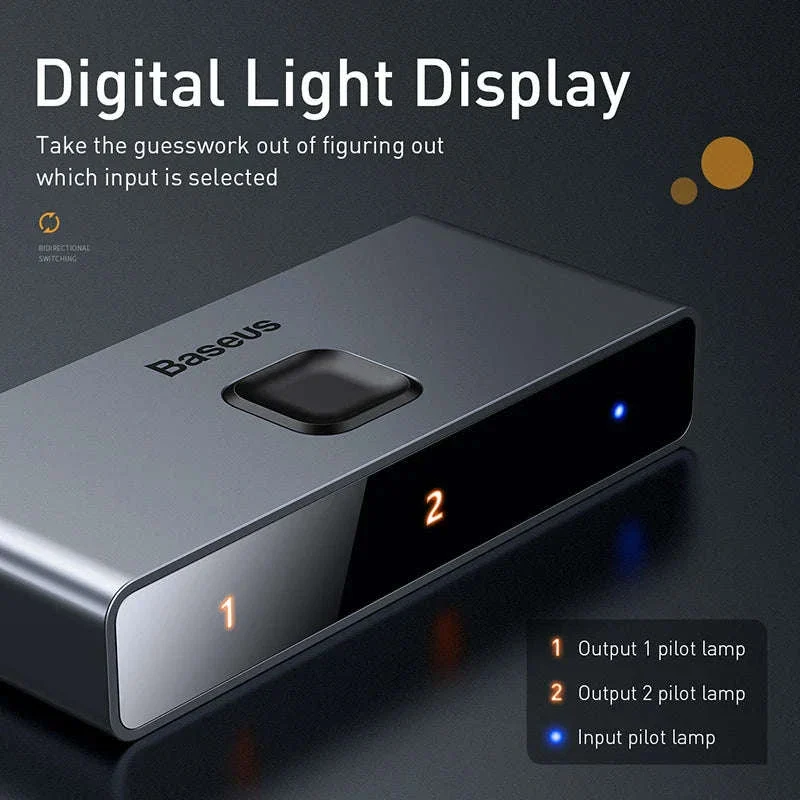 4K HDMI Switcher Bi-Directional 2-in-1 Splitter for TV, PS4, PC - Image 5