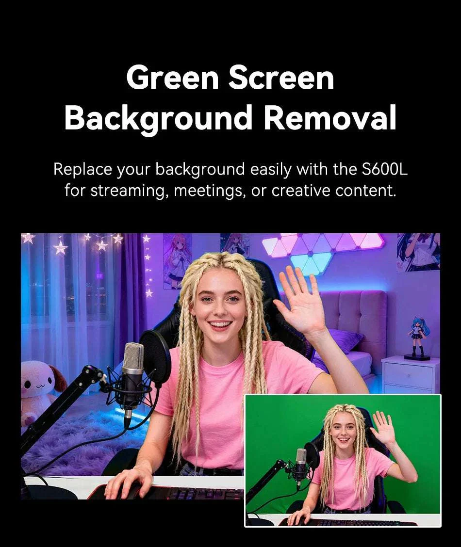 4K Webcam with Ring Light Autofocus 1080P 60FPS USB Camera - Image 20