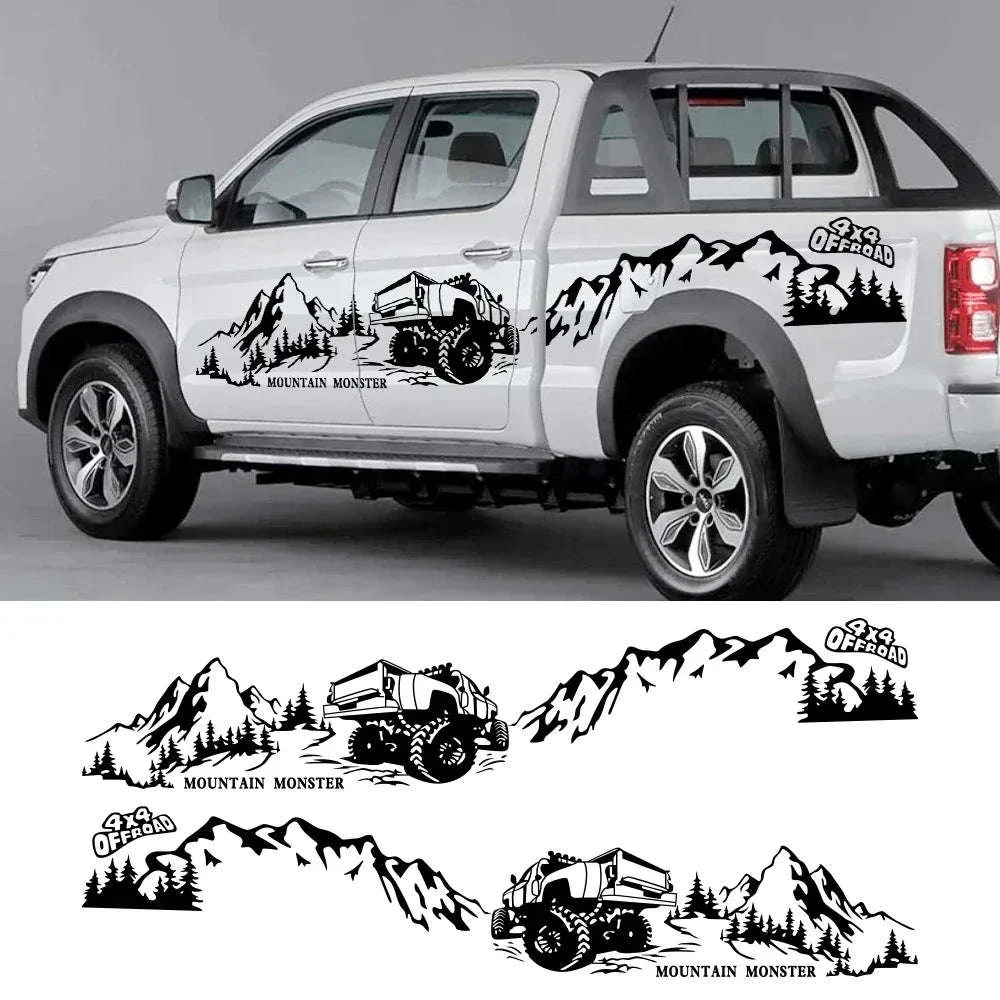 4X4 Off Road Mountain Car Side Sticker