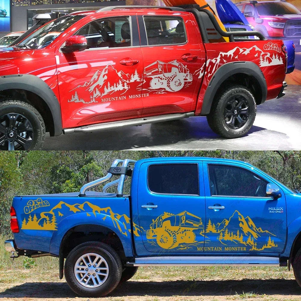 4X4 Off Road Mountain Car Side Sticker - Image 4