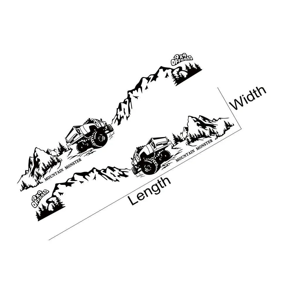 4X4 Off Road Mountain Car Side Sticker - Image 5