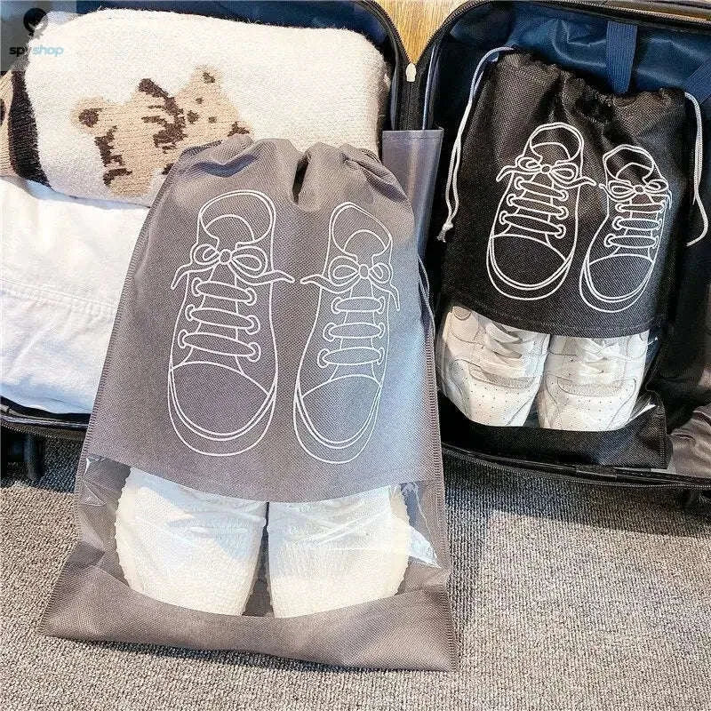 Non-Woven Shoe Storage Bag Organizer with Clear Window