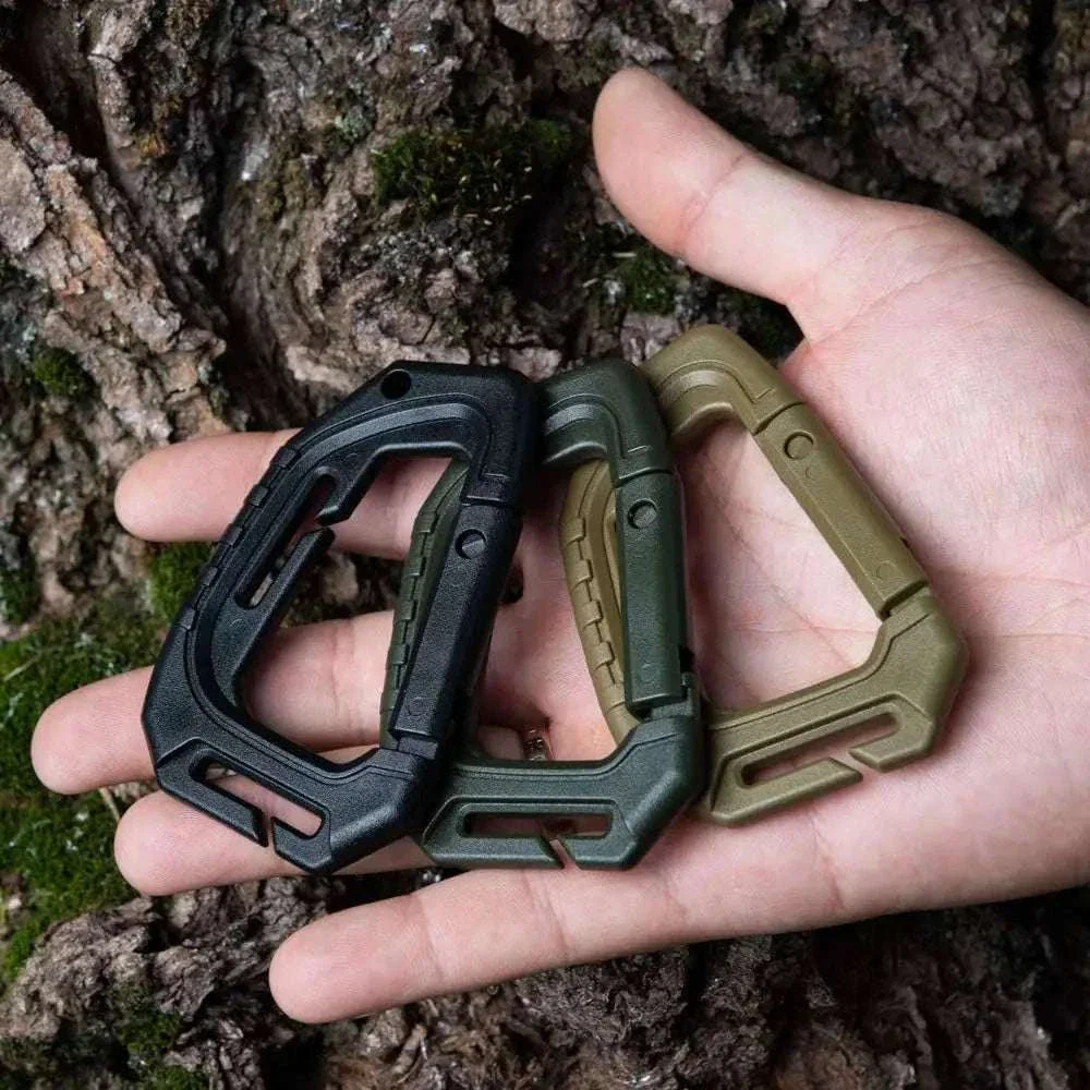 5-Pack Tactical Plastic Carabiner Clips for Molle Gear and Backpacks - Image 5