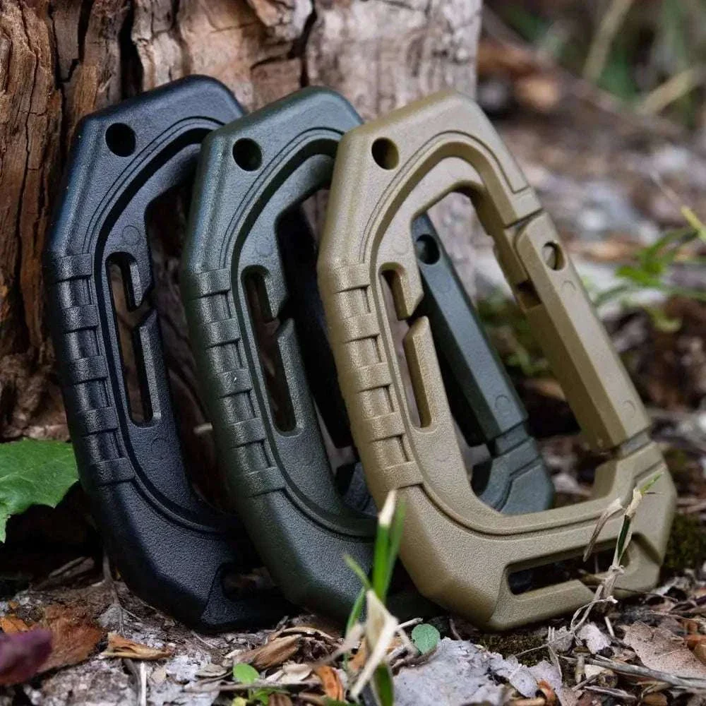 5-Pack Tactical Plastic Carabiner Clips for Molle Gear and Backpacks - Image 7