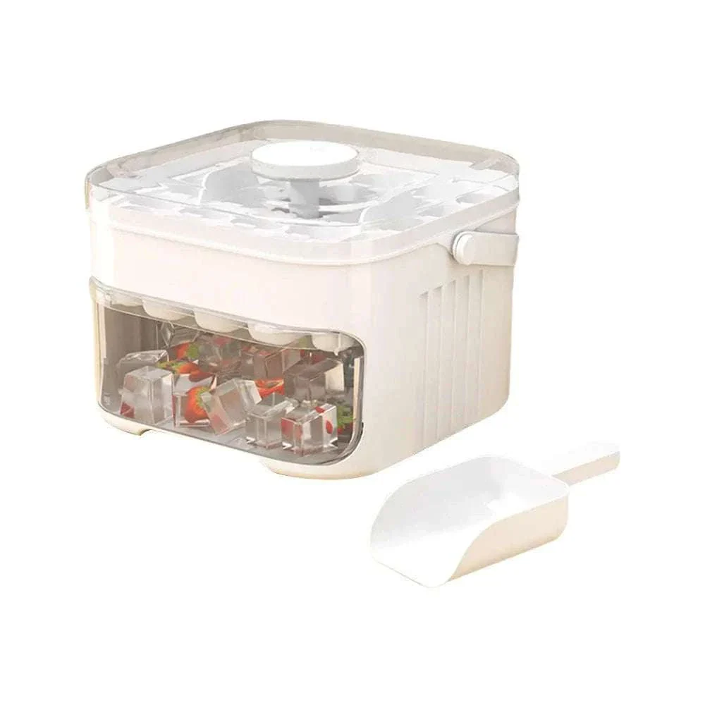 50-Cube Double Layer Ice Maker with Easy Press Release Lid - Image 11