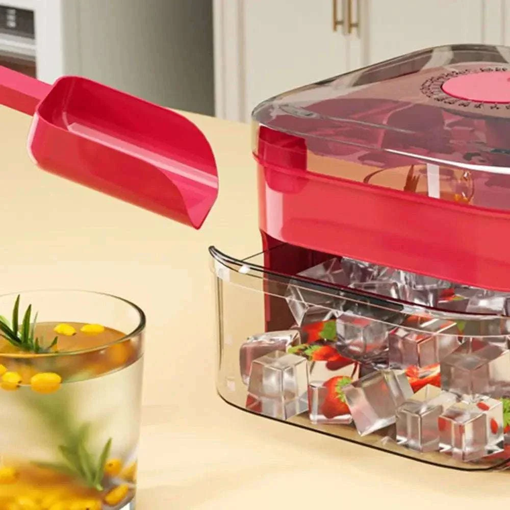 50-Cube Double Layer Ice Maker with Easy Press Release Lid - Image 7