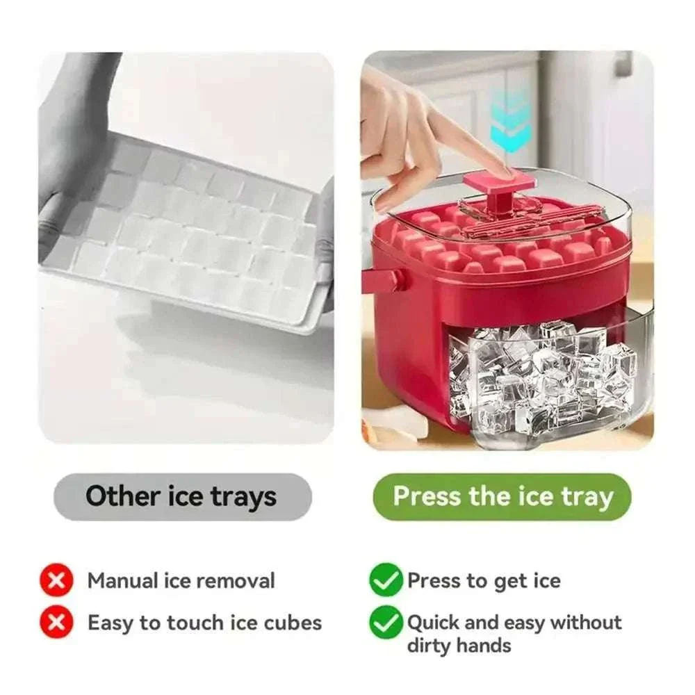 50-Cube Double Layer Ice Maker with Easy Press Release Lid - Image 9