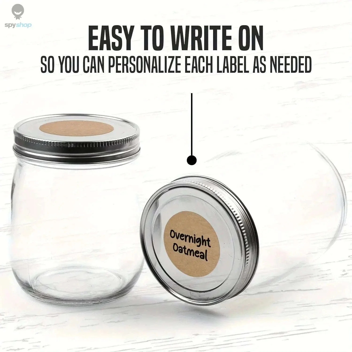 Eco-Craft Kraft Labels, 500 Round Stickers for Jars and Gifts - Image 6