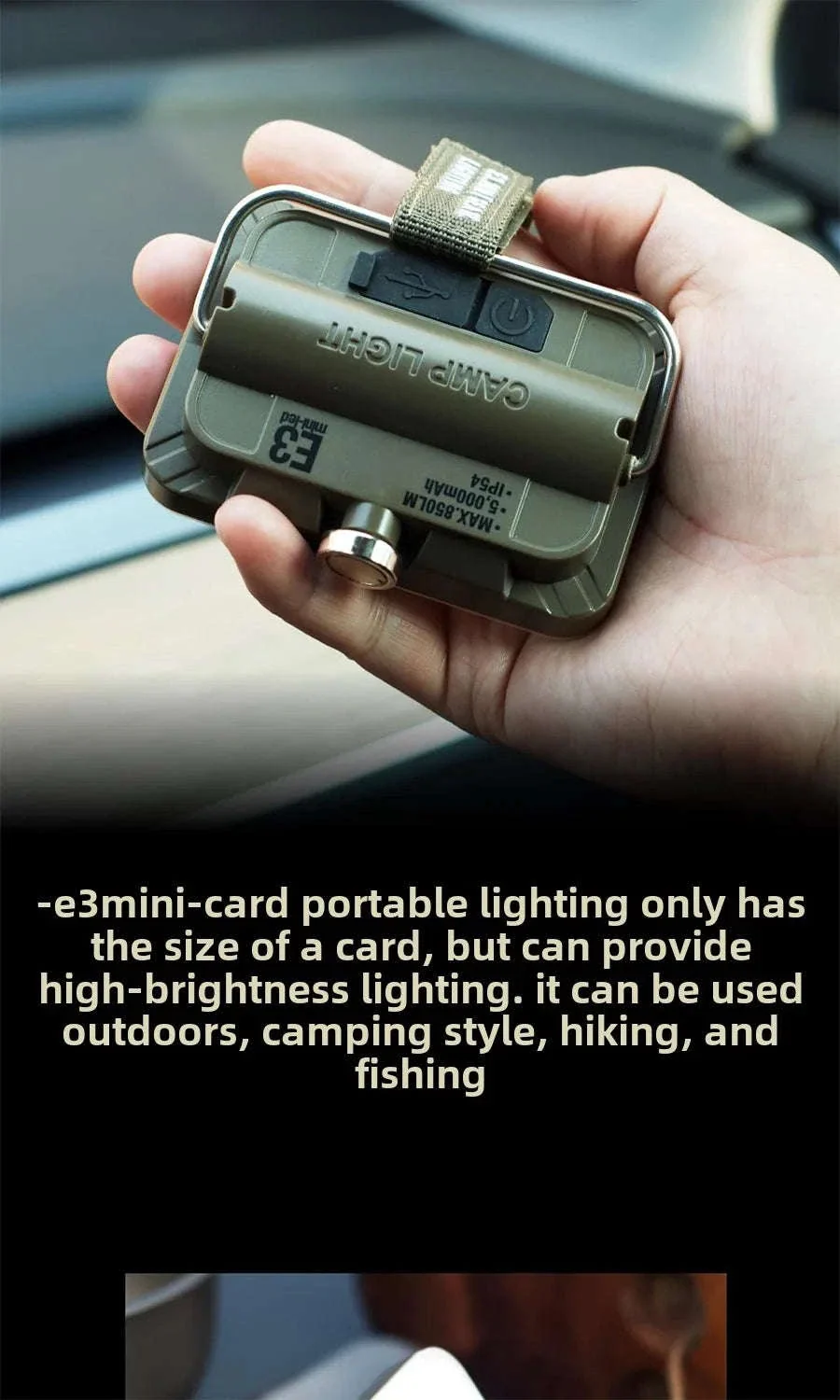 5000mAh LED Camping Tent Light Rechargeable Waterproof Portable Hanging Night Lamp - Image 6
