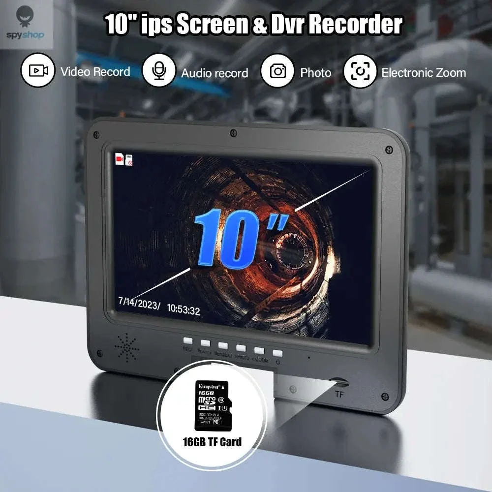 Sewer Pipe Inspection Camera with 10-Inch 1080P Monitor - Image 3
