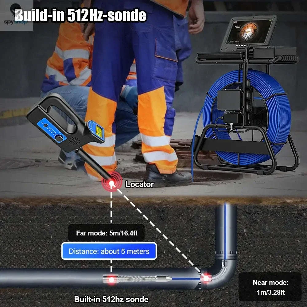 Sewer Pipe Inspection Camera with 10-Inch 1080P Monitor - Image 7