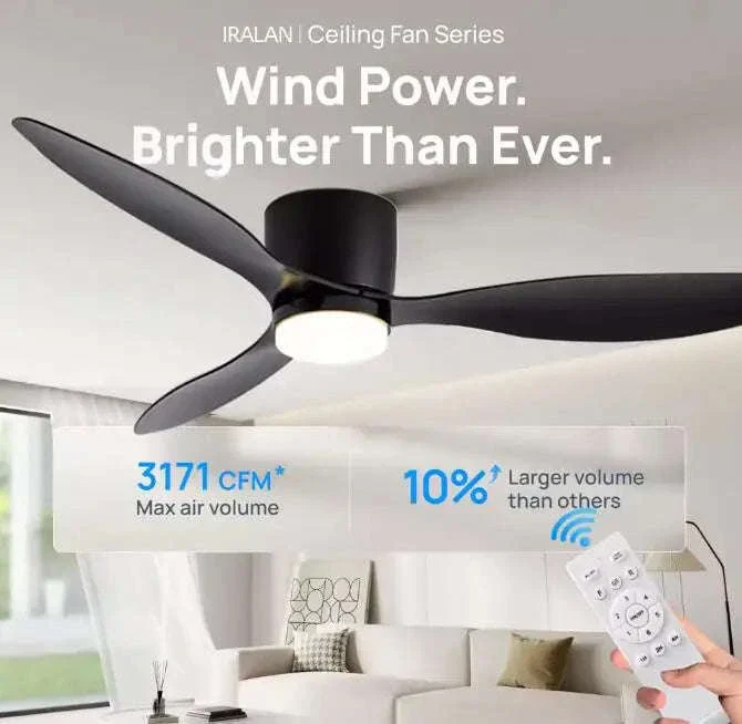 52 Inch Modern DC Ceiling Fan with Light and Remote - Image 13