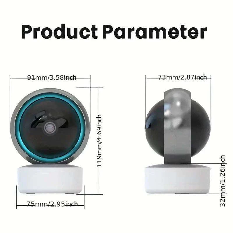 1080P Indoor PTZ Security Camera with 360° View & Two-Way Audio - Image 2