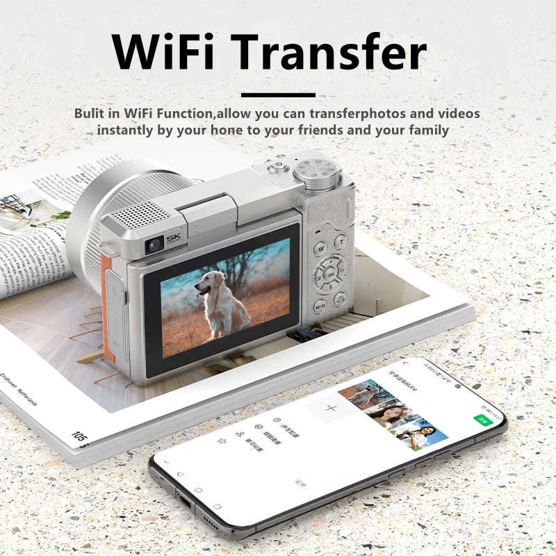 5K Digital Camera 80MP Dual Lens with Flip Screen & WiFi - Image 12