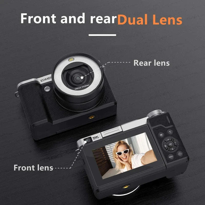 5K Digital Camera 80MP Dual Lens with Flip Screen & WiFi - Image 8