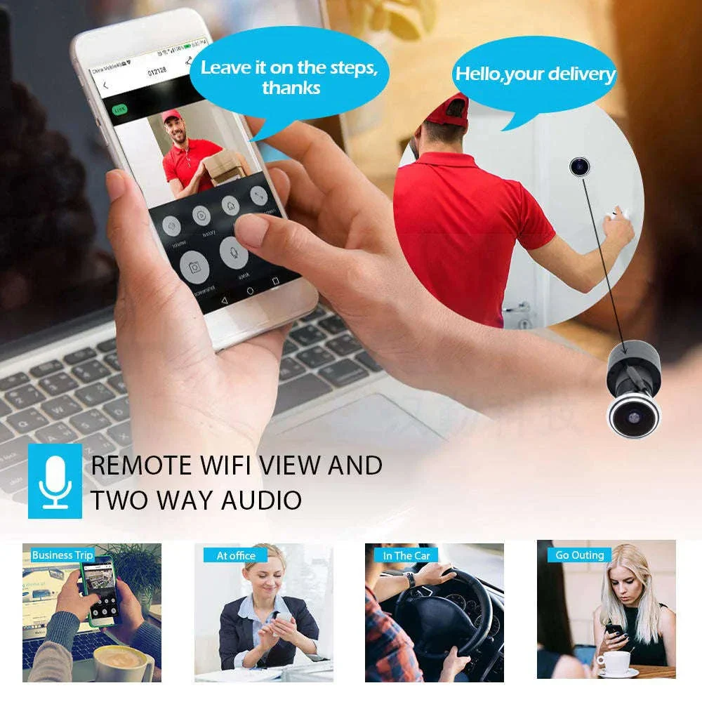 5MP Peephole IP Camera with Motion Detection and Alarm - Image 2