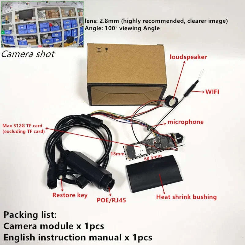 5MP WiFi Audio IP Camera Pinhole Security Module - Image 18