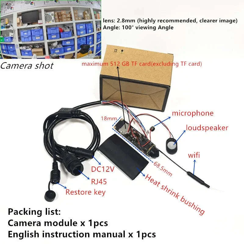 5MP WiFi Audio IP Camera Pinhole Security Module - Image 19