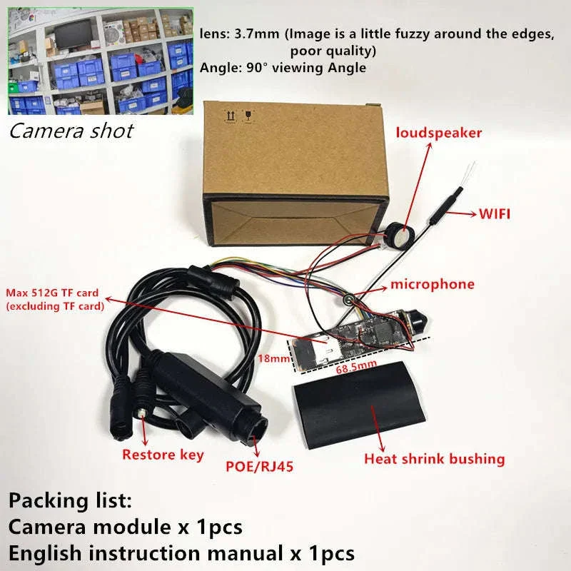 5MP WiFi Audio IP Camera Pinhole Security Module - Image 20