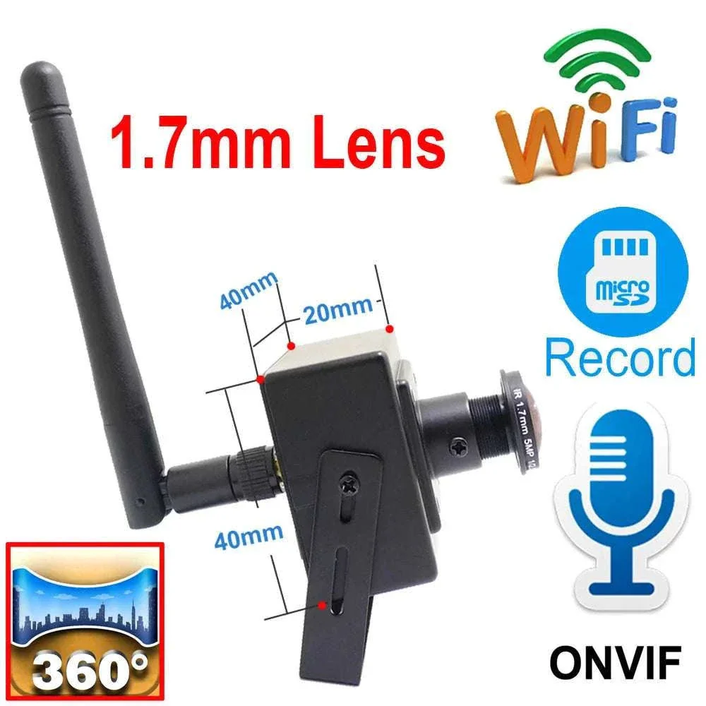 Mini WiFi Security Camera 1080P with 180° Panoramic View & Audio