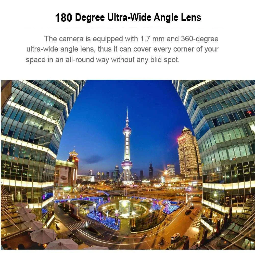 Mini WiFi Security Camera 1080P with 180° Panoramic View & Audio - Image 2