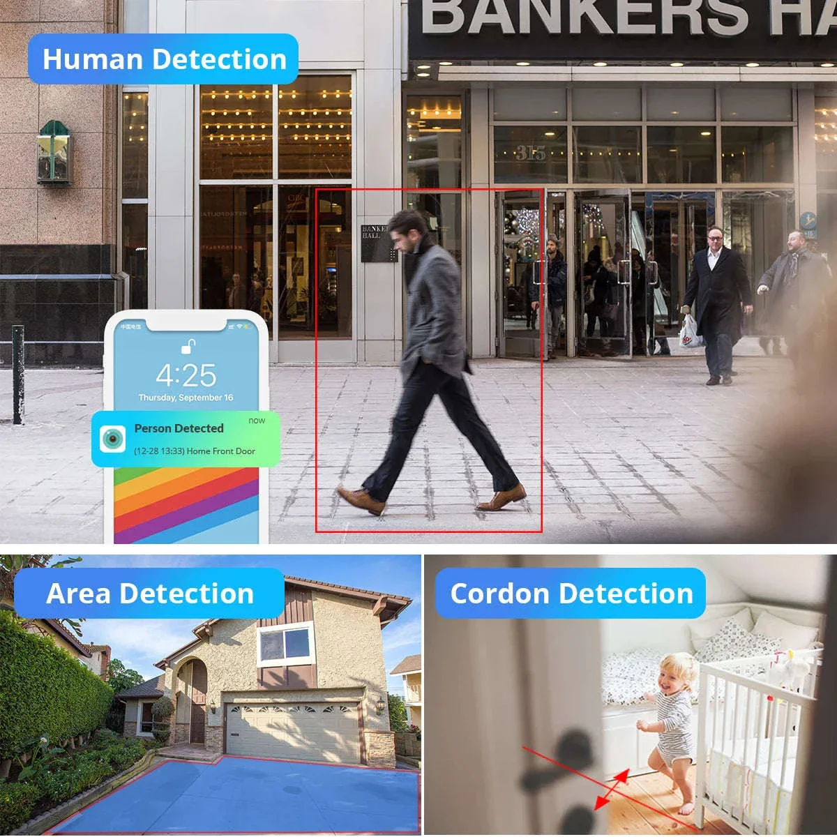 5MP WiFi PTZ Security Camera with AI Detection & Color Night Vision - Image 2